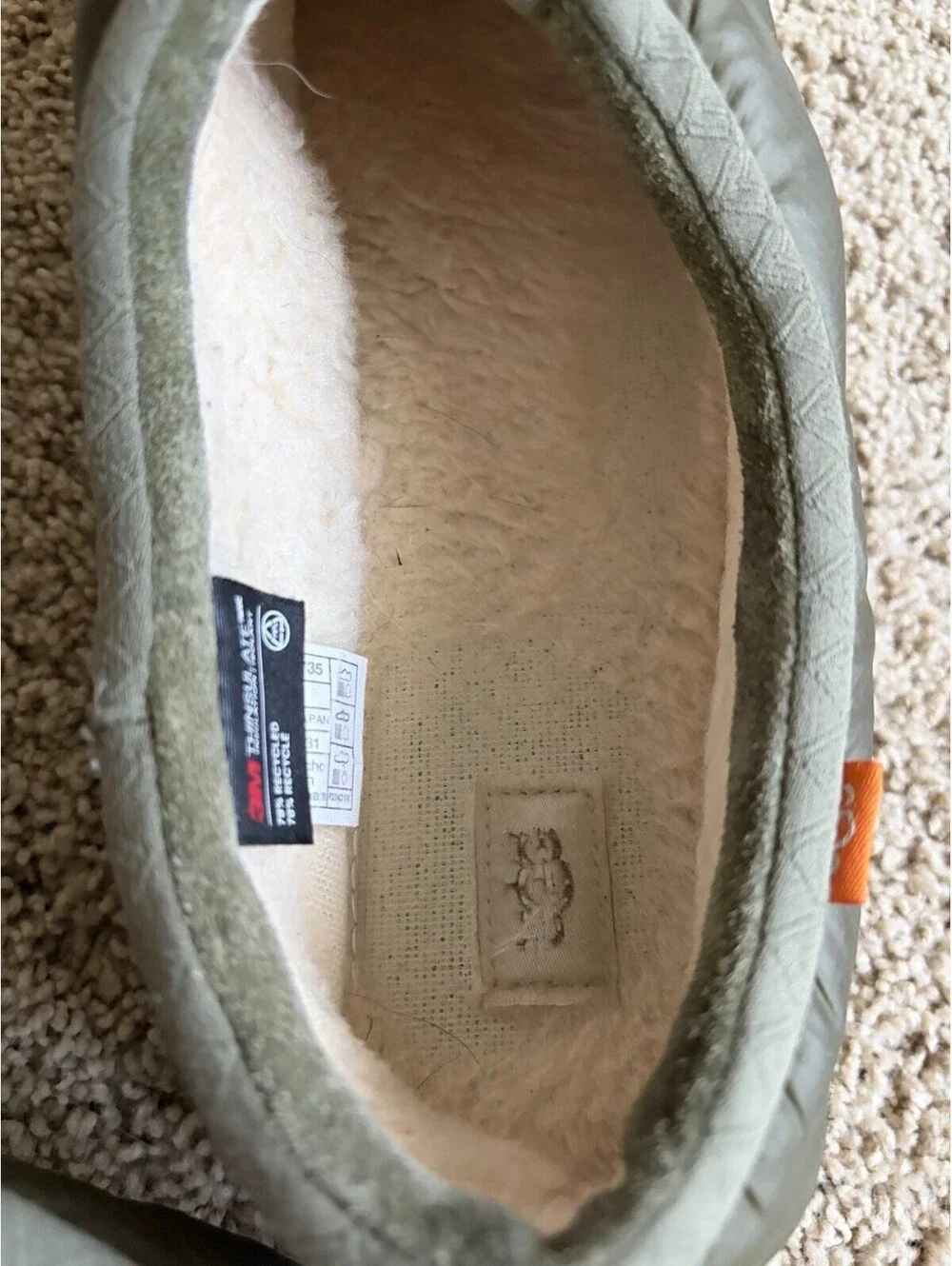 UGG Tasman LTA Slipper Burnt Olive Quilted Shearling 3M Men’s US Size 13 Used